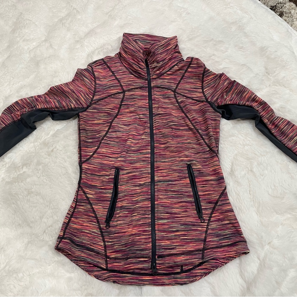 Women's Zella Striped Running Jacket
Pink Striped  with Mesh Gray Back